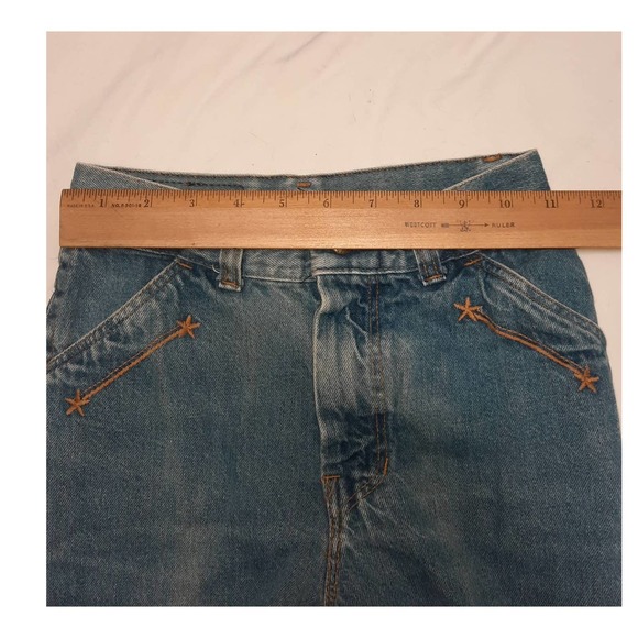 Vtg Wilkins Rumble Seats Light wash Western Rodeo Embroidered Rope & stars Jeans - Picture 7 of 11
